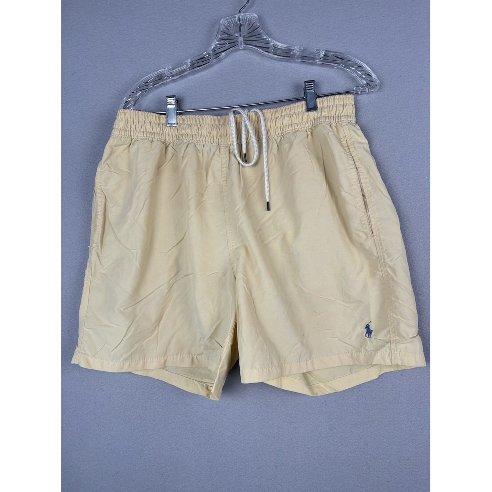 Vintage Polo Ralph Lauren Swim Trunks Men's L Yellow Shorts Swim 90s 3348
